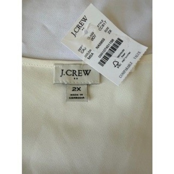 J. Crew Cream Tank Top Size 2X NWT - Picture 6 of 8